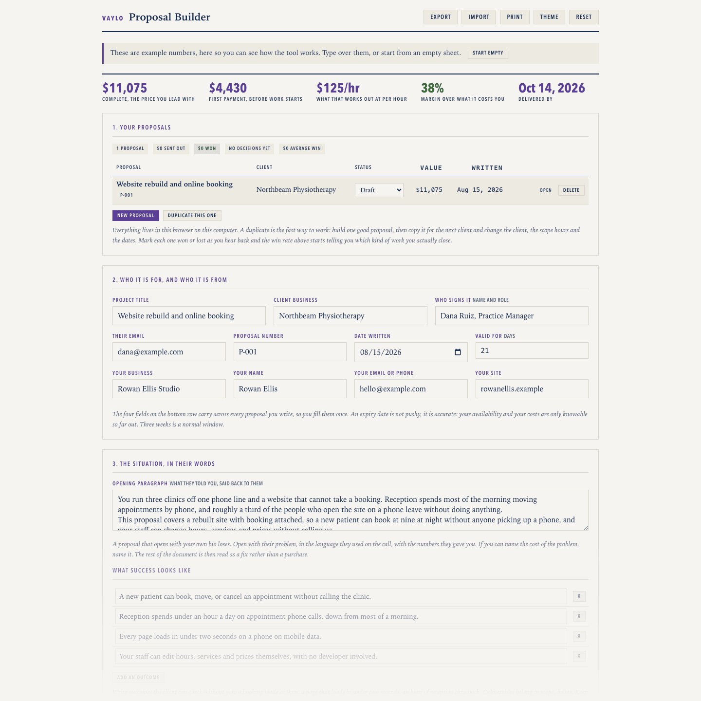Proposal Builder